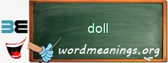 WordMeaning blackboard for doll